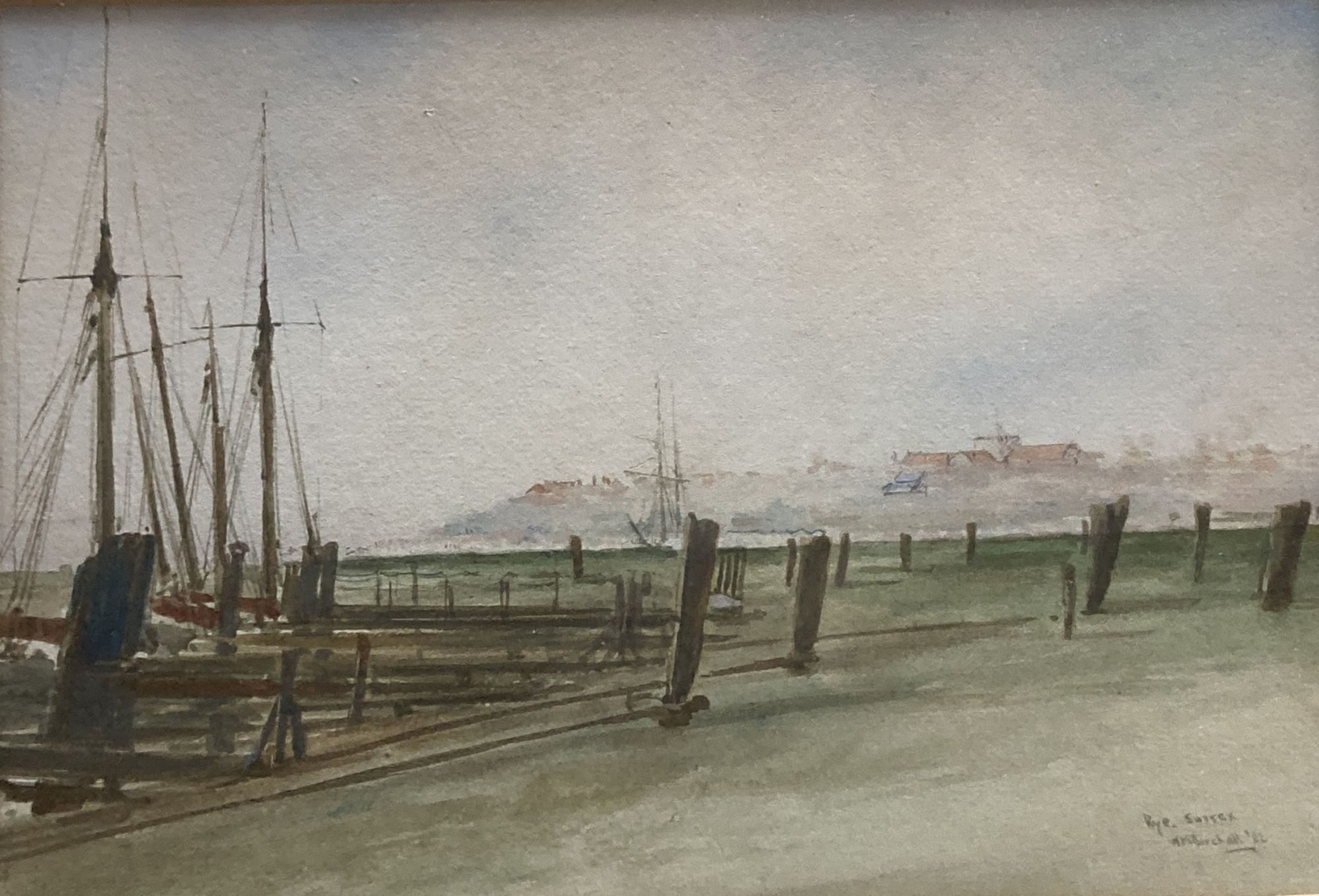 William Minshall Birchall (1884-1941), watercolour, Rye, Sussex, signed and dated 22, 17.5 x 25.5cm